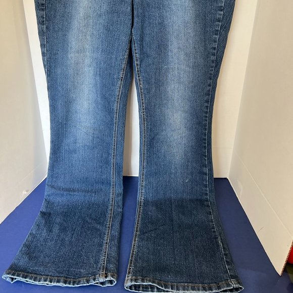 One-5-One Stretch Blue Denim Jeans Embellished Pockets - Picture 6 of 7